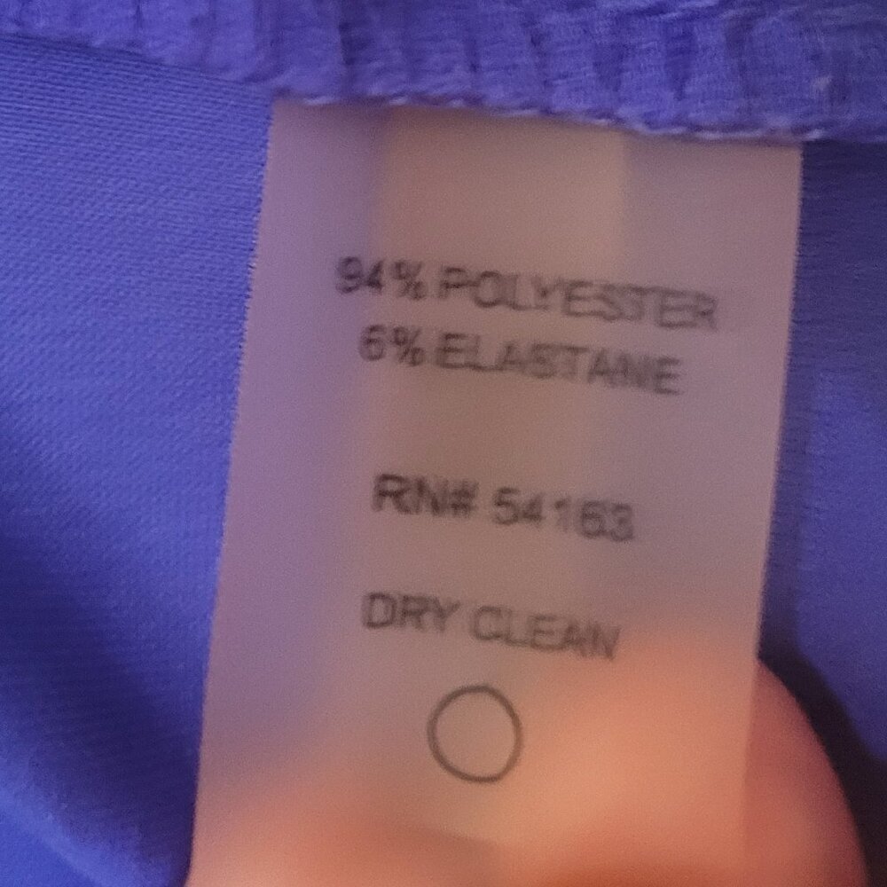 Tommy Hilfiger Blue Midi Dress Silver Hardware Zip Back Sz 12 - Picture 8 of 8